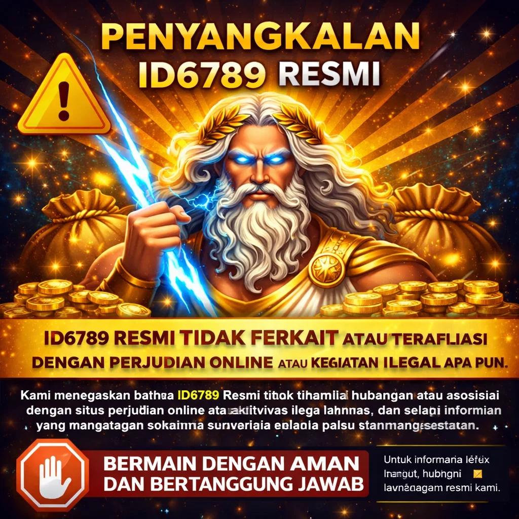 Dokumen penyangkalan dan batasan tanggung jawab layanan pada platform ID6789 Resmi.