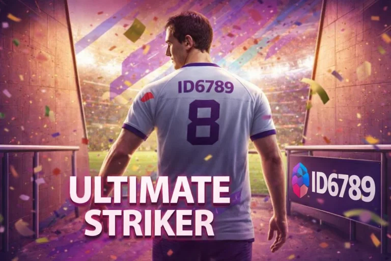 Ultimate Striker football themed game display on ID6789 platform with dynamic match visuals